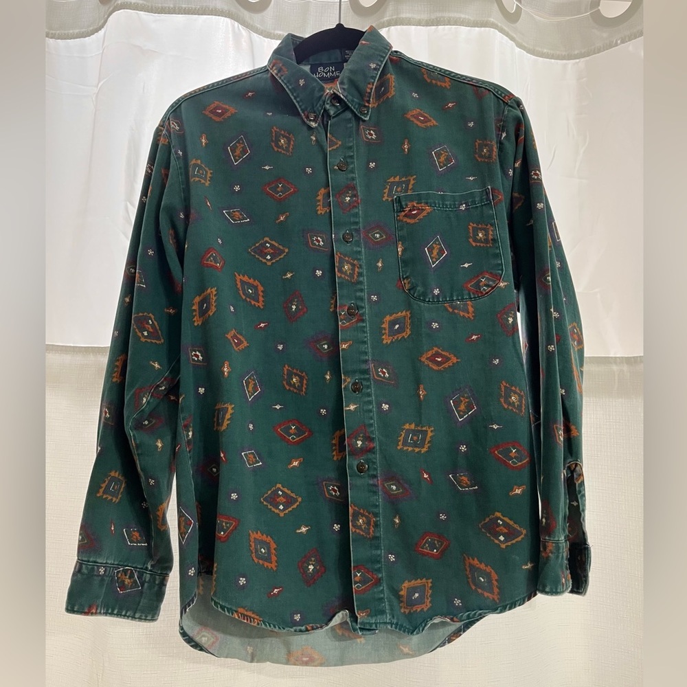 Bon Homme Vintage Print Button-Down Shirt